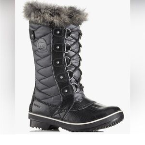 Sorel Tofino II Black Quilted Waterproof Winter Boots - Size 7.5